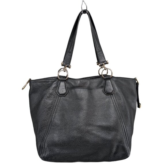 Michael Kors Frances Large Grab Leather Tote Shoulder Bag Tassel Charm 15" - Picture 2 of 13